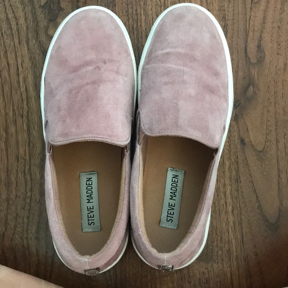 Steve Madden Shoes - Steve Madden pink suede slip ons